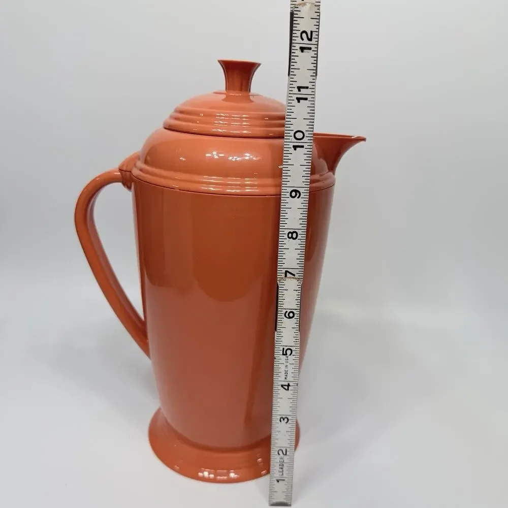 Fiestaware Copco Homer Laughlin Thermal Carafe Coffee Tea Pot Persimmon Orange